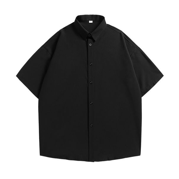 2024 Summer Neit Liicht, Dënn, Cool, Loose, Moudlecht Mark Schëllerklappen Kraang Einfarweg Äis Seid Kuerzärm Hemd_voghion.com