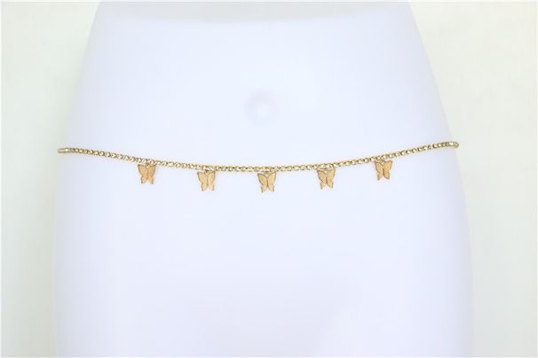 Ornamento della vita della catena della vita della catena della vita della catena del trapano di fila singola del pendente della farfalla del strass di personalità di modo_voghion.com