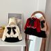 Autumn And Winter New Girls Sweater Dress Korean Version Autumn And Winter Bow Knitted Puff Sleeve_voghion.com