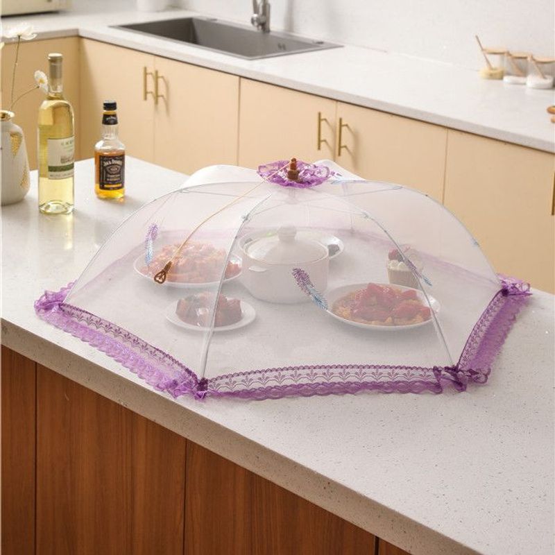 2024 New Mesh Insectproof European Style Household Simple Mosquitoproof Dustproof Foldable Food Cover_voghion.com