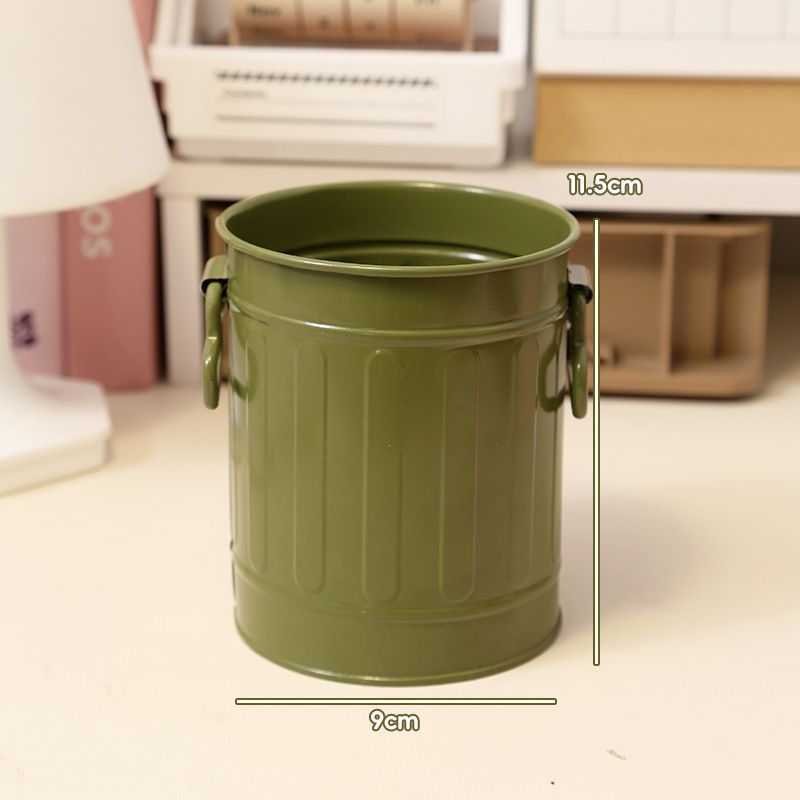 Cute Instagram New Iron Desktop High Beauty Creative Student Pen Holder Storage Box Multi Functional Stationery Bucket_voghion.com