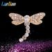 Spilla da donna con fibbia, spilla da collare con piccola libellula, strass di cristallo, moda coreana, gioielli e accessori_voghion.com