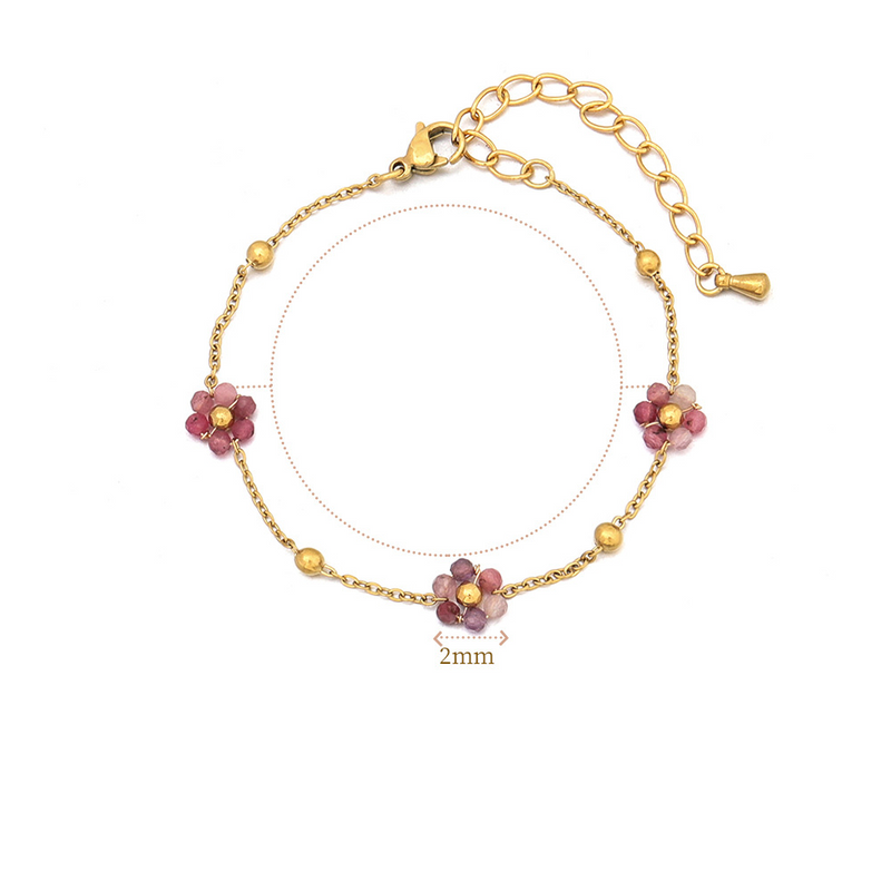 Damenschmuck Sommer Frische Mädchen Blume Halskette Edelstahl Nischendesign Böhmische Schlüsselbeinkette Set Dekoration_voghion.com