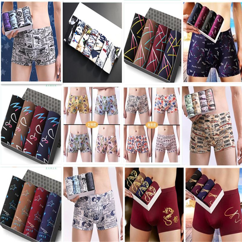 New Men's Underwear Men's Boxer Briefs Youth Mid Rise Boxer Briefs Boys Large Size Pants Shorts Men Underwear_voghion.com