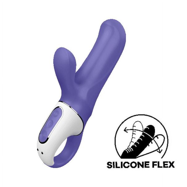 Vibratore Satisfyer Magic Bunny Rabbit - Stimolatore compatto del punto G e del clitoride, 12 programmi di vibrazione, anello di fissaggio - Portatile, silicone morbido_voghion.com