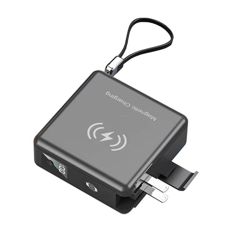 Magnetic Wireless Power Bank Watch With Cable Large Capacity Three-in-One Plug PD Fast Charge Convenient Applicable To_voghion.com