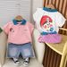 Leuke polo met korte mouwen 2 kinderbaby tweedelige set Eenjarige jongenskleding zomer_voghion.com