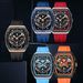 CURREN Brand Multifunctional Sports Luminous Quartz WristWatch Silicone Strap Waterproof Tonneau Shape Watch For Men_voghion.com