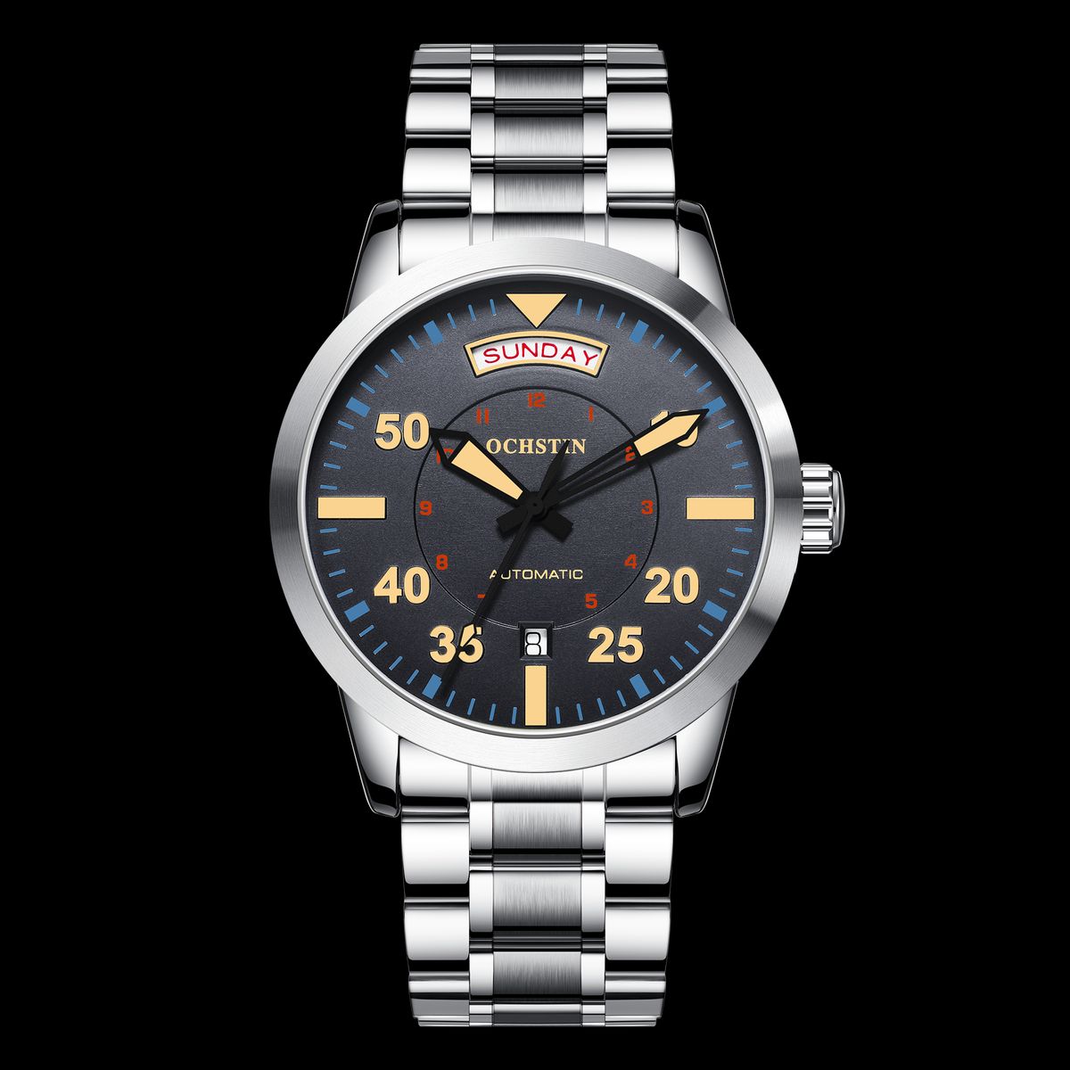 Ochstin New 2025 Master Series Casual Simple Wind Double Calendar Mechanical Movement Wrist Watch Men Mechanical Watch_voghion.com