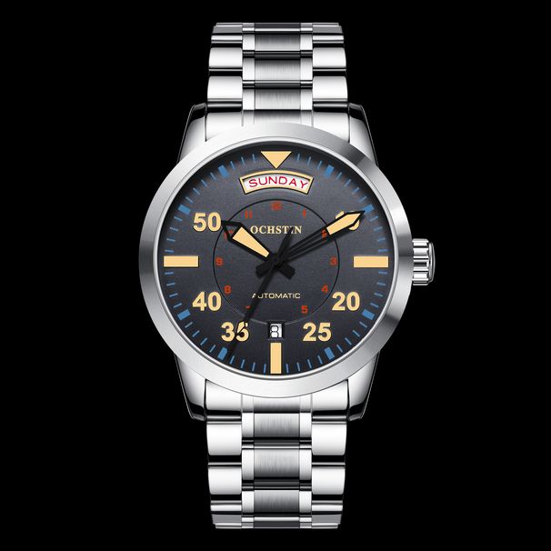 Ochstin New 2025 Master Series Casual Simple Wind Double Calendar Mechanical Movement Wrist Watch Men Mechanical Watch_voghion.com