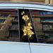 Center Column B-Pillar Protective Film Gold Floral Rose Anime Window Decoration Car Sticker_voghion.com