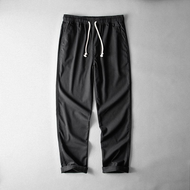 Herrenbekleidung Bestellung Leinenhose Herren Lose Gerade Leinenhose Übergröße Übergröße Baumwollleinenhose Elastische Taille Große Größe Herren_voghion.com