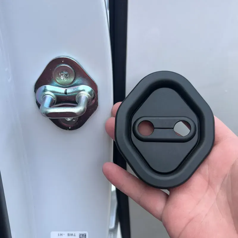 Capa protetora para fechadura de porta de carro de gel de sílica, emblemas, capa, decoração de aço inoxidável para GEELY Monjaro 2024 2023 2022_voghion.com