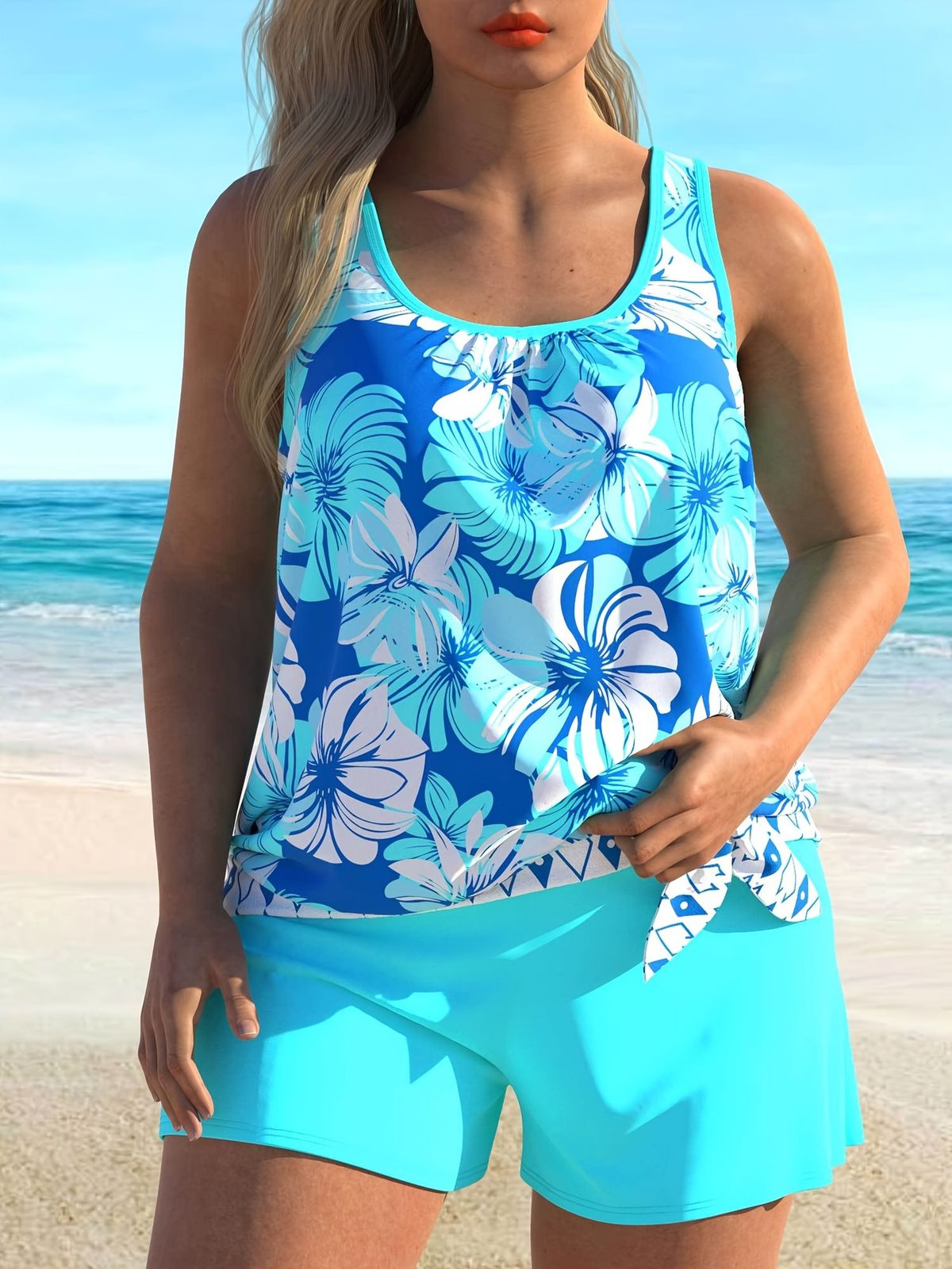 Γυναικεία Ρούχα Σέξι Sling Plus Size Γυναικεία Σχιστοποίηση Μόδας Νέο Σχέδιο Μαγιό Tankini_voghion.com