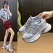 Papa Schuhe Studentin Sport Laufschuhe Freizeitschuhe Plattform Höhe Erhöhen_voghion.com