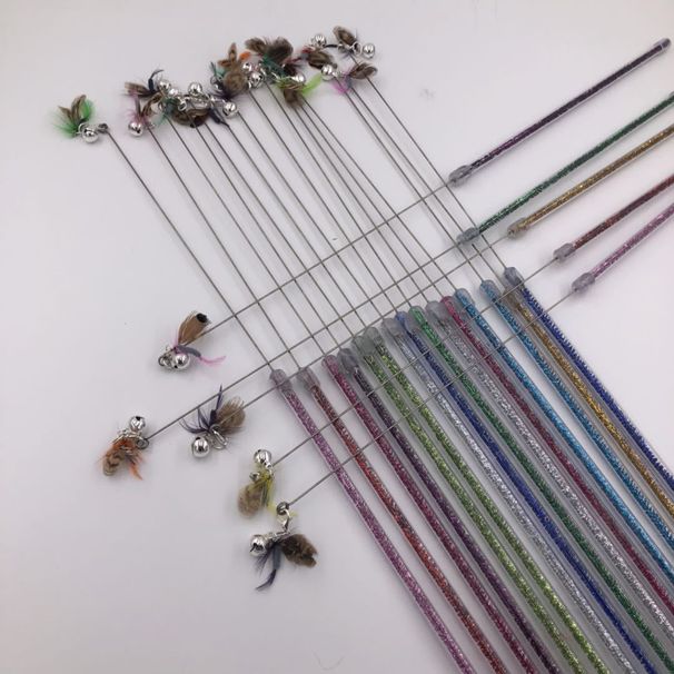 New Small Flying Insect Teaser Wand Handmade Cat Toy_voghion.com