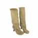2025 Fashion Heel High Commuting Versatile Solid Color Slip-On Simple Elegant Round Toe Wide Tube Boots_voghion.com