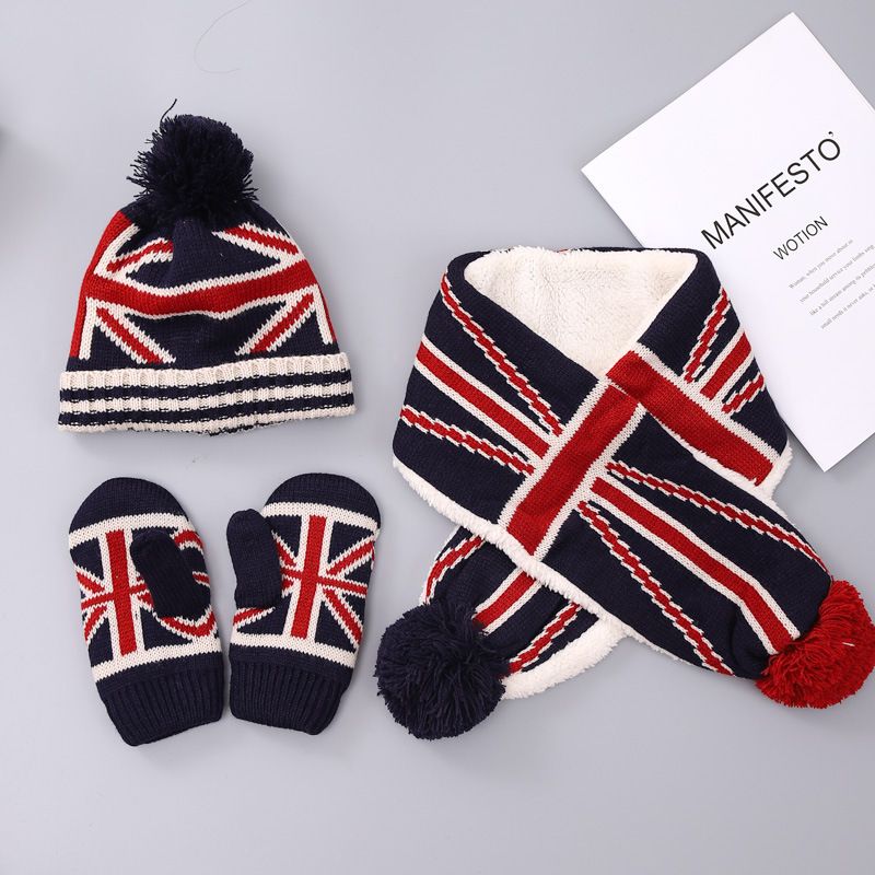 Damen Schal Sets Eltern Kind Weihnachten Stil Ankora Rot Geweih Schal Mütze Handschuhe Dicker Warmer Anzug_voghion.com