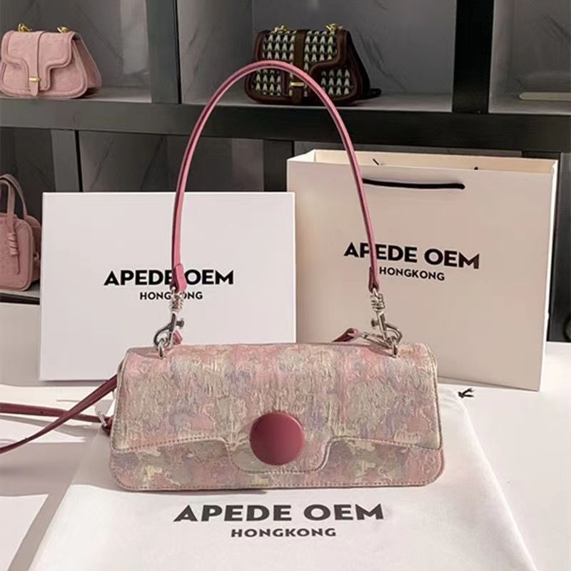 Damentasche Nischendesign Stickerei Unterarmtasche Damen 2024 Neue Premium Sense Schulter-Baguette-Taschen_voghion.com