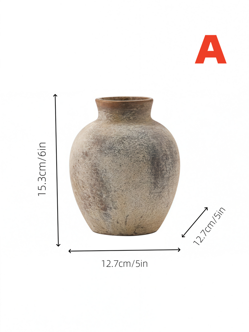 1pc Classical Retro Style Water-filled Ceramic Vase, Suitable For Indoor And Outdoor Multi-scene Ornaments, Flower Arrangement, Vase_voghion.com