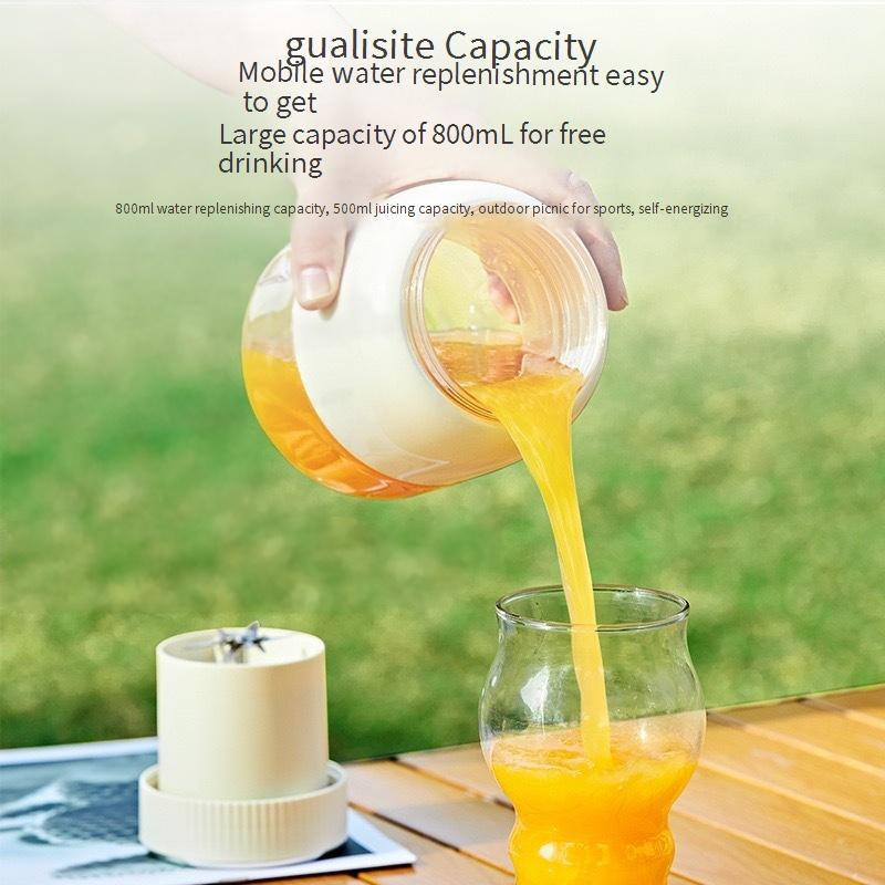 ​​Portable Electric Juicer Blender - 800ml Large Capacity, USB Rechargeable, Single Blade, 18000 RPM, Food-Grade PC Material, Ideal For Students_voghion.com