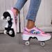 Verwandelbare 4-Rad-Rollschuhe – Einziehbare Rollen mit Sicherheitsverriegelung, stylische Freizeitschuhe_voghion.com