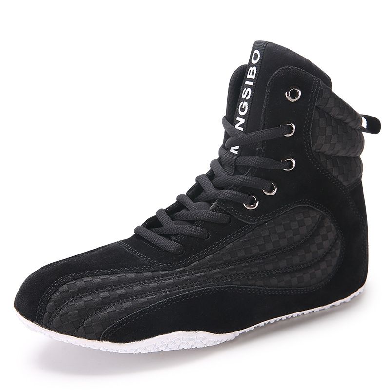 New Boxing Shoes, High Top Sanda Shoes For Men And Women, Squat And Deadlift Fighting Training Shoes, Wrestling Shoes, Fitness Shoes_voghion.com