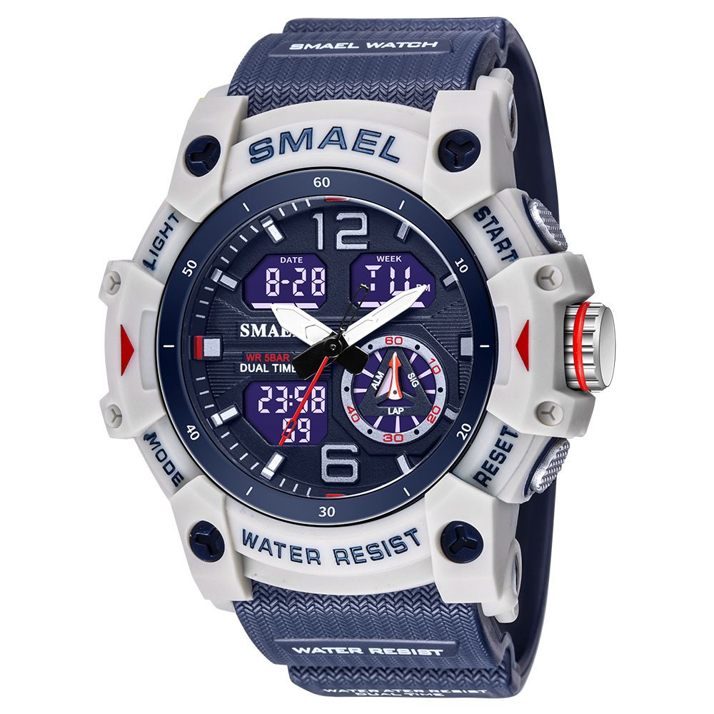 SMAEL Smart 8007 Men's Watch Outdoor Sports Multi Functional Waterproof Watch Transparent Strap Electronic Watch_voghion.com
