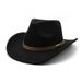 New Crimped Cowboy Hat Western Ethnic Tibetan Style Felt Hat Colored Bead Rope Accessories Knight Hat Tide_voghion.com