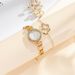 Ladies new watch set gold diamond temperament versatile hollow strap ladies quartz watch set_voghion.com