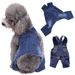 Lässiger, einfacher, blau gewaschener, weicher Denim-Overall für kleine Hunde und Katzen_voghion.com
