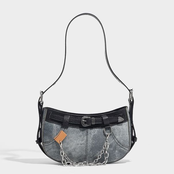 Y2K Cool Girls Denim Armpit Women 2025 Spring Summer New Shoulder Crossbody Bag Fashionable Inside Superhero Baguette Bag Fashion Versatile_voghion.com