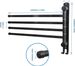 Supporto girevole JSVER nero da parete, barra in acciaio inox SUS304, supporto salvaspazio a 4 bracci, portasciugamani per bagno_voghion.com