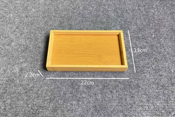 Rechteckiges Serviertablett aus Bambus mit Griffen – Mehrzweck-Tablett für Speisen und Tee für den Einsatz in Hotels, Restaurants und zu Hause_voghion.com