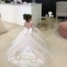 Kid's Clothing Children's Fluffy Princess Dress Baby Girl Flower Girl Wedding Dress Little Girl Trailing Lace Dress_voghion.com