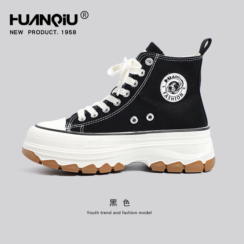 Globale High-Top-Leinwandschuhe für Damen, Sommer, neue dicke Sohlen, Muffin und koreanische Version, weiße, atmungsaktive, erhöhte Turnschuhe_voghion.com