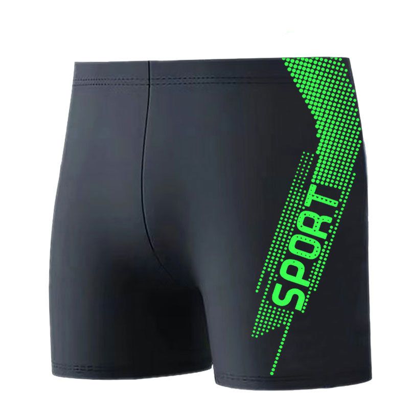 New style flat angle adult swimming trunks, enlarged and fat added, men's high waisted conservative swimming trunks_voghion.com