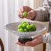 Large Simple Fruit Plate For Living Room Home Use French Style Glass Candy High-end Coffee Table High Appearance Snack_voghion.com