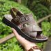 Sommer Sandalen Echtes Leder Rutschfeste Hausschuhe Outdoor Dicke Sohlen Strand Schuhe Comfor Weiche Männer Alias_voghion.com