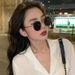 New Sunglasses Women's Summer Ins Street Shot Round Frame Glasses Korean Version Trendy Retro Sunglasses Small Face Sunscreen_voghion.com