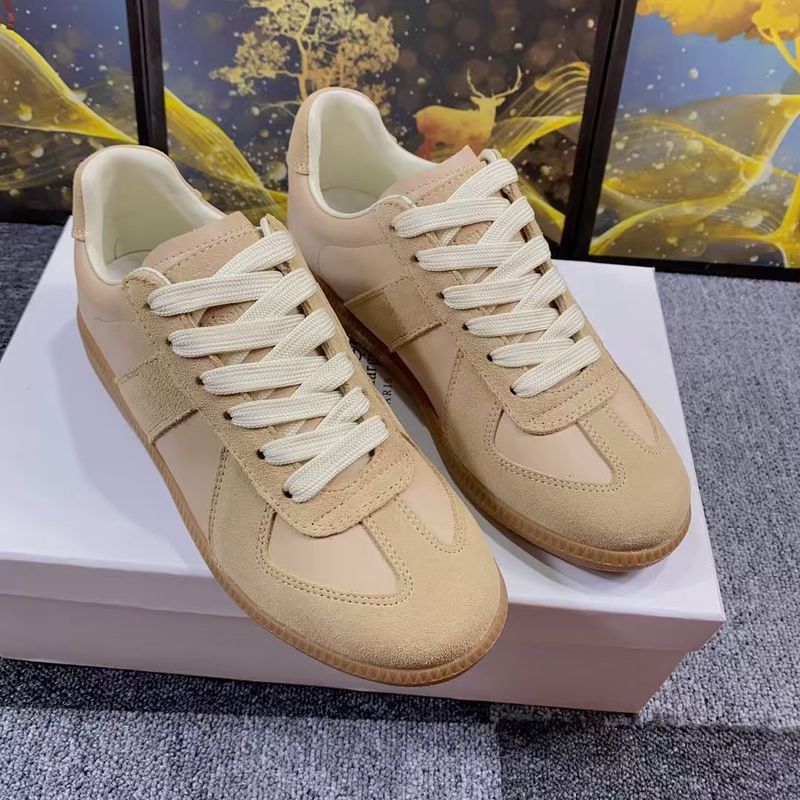 High Version Klassische Neue Deutsche Trainingsschuhe Paar Leder Casual Board Schuhe Schnürschuhe Weiße Schuhe_voghion.com