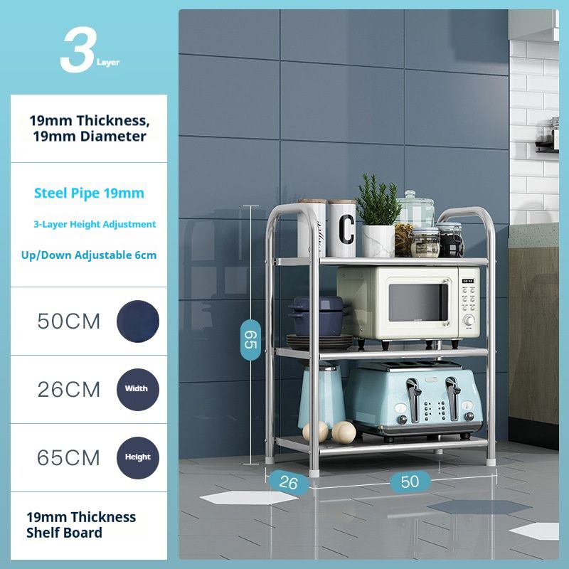 Mikrowellenständer aus Edelstahl – Modulares Küchenregal für Gewürze, Utensilien und Geräte – Platzsparender Organizer für Arbeitsplatte oder Boden_voghion.com