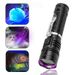 UV365 Black Light Flashlight With Clip - Pet Stain Detector, Counterfeit Money Checker, Portable Purple LED Torch For Home & Outdoor Use_voghion.com