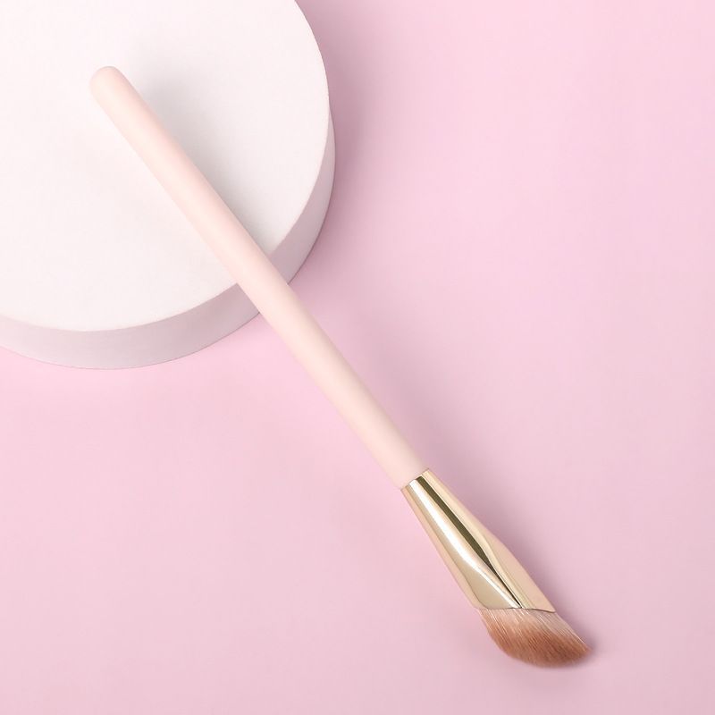 1 abgewinkelter Concealer-Pinsel für die Augenpartie, die Nasenkontur, Bronzer, flüssige Grundierung, Creme und Puder – perfekt zum Verblenden, Polieren und Tupfen_voghion.com