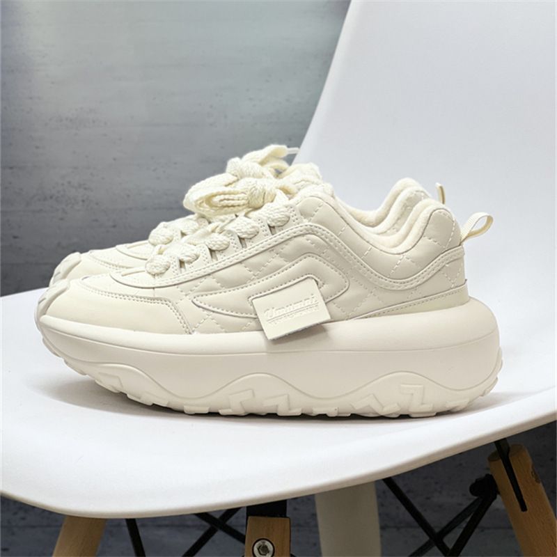 Umouni's popular thick-soled dad shoes for women 2023 autumn and winter new Hong Kong style ins trend retro versatile leisure sports_voghion.com
