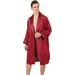 Cross-border European and American style summer men's imitation silk bathrobe silk long-sleeved nightgown men's summer plus size pajamas set_voghion.com