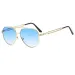 Sunglasses 2024 Fashion Men Polygonal Metal Double Beam Trendy Personalized Driving Goggles Light UV400_voghion.com