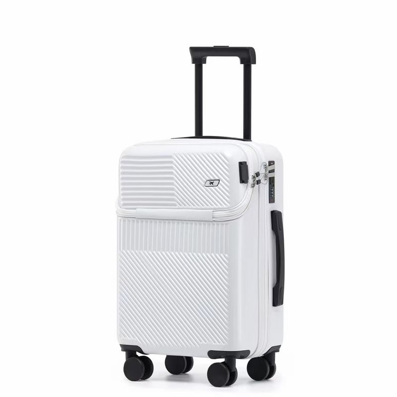 20" USB Charging Travel Carry-On Luggage With Spinner Wheels, Lightweight ABS+PC Suitcase For Business & Leisure_voghion.com