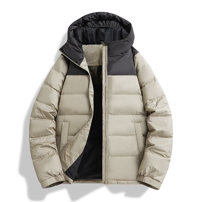 Hooded lightweight down jacket for men and women new autumn and winter outdoor mountaineering leisure windproof graphite thin down jacket large size_voghion.com