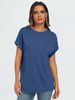 2025 Women's Solid Color Round Neck Casual Loose Summer Short Sleeved T-shirt_voghion.com